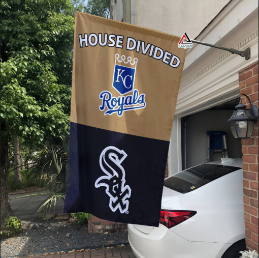Royals vs White Sox House Divided Flag, MLB House Divided Flag