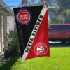 Pistons vs Hawks House Divided Flag, NBA House Divided Flag 2 Pistons vs Hawks House Divided Flag, NBA House Divided Flag, NBA House Divided Flag