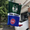 Bucks vs Pistons House Divided Flag, NBA House Divided Flag, NBA House Divided Flag