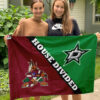 Coyotes vs Stars House Divided Flag, NHL House Divided Flag 2 Coyotes vs Stars House Divided Flag, NHL House Divided Flag