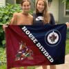 Coyotes vs Jets House Divided Flag, NHL House Divided Flag