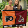 Flyers vs Coyotes House Divided Flag, NHL House Divided Flag 2 Flyers vs Coyotes House Divided Flag, NHL House Divided Flag