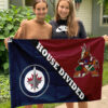 Jets vs Coyotes House Divided Flag, NHL House Divided Flag 2 Jets vs Coyotes House Divided Flag, NHL House Divided Flag