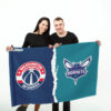 Wizards vs Hornets House Divided Flag, NBA House Divided Flag 2 Wizards vs Hornets House Divided Flag, NBA House Divided Flag