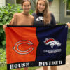 Bears vs Broncos House Divided Flag, NFL House Divided Flag 2 Bears vs Broncos House Divided Flag, NFL House Divided Flag, NFL House Divided Flag