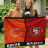 Bears vs 49ers House Divided Flag, NFL House Divided Flag 2 Bears vs 49ers House Divided Flag, NFL House Divided Flag, NFL House Divided Flag