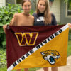 Commanders vs Jaguars House Divided Flag, NFL House Divided Flag, NFL House Divided Flag