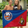 Islanders vs Senators House Divided Flag, NHL House Divided Flag