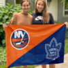 Islanders vs Maple Leafs House Divided Flag, NHL House Divided Flag
