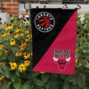 Raptors vs Bulls House Divided Flag, NBA House Divided Flag 3 Raptors vs Bulls House Divided Flag, NBA House Divided Flag