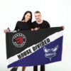 Raptors vs Hornets House Divided Flag, NBA House Divided Flag 3 Raptors vs Hornets House Divided Flag, NBA House Divided Flag