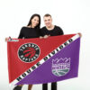 Raptors vs Kings House Divided Flag, NBA House Divided Flag 3 Raptors vs Kings House Divided Flag, NBA House Divided Flag