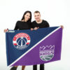 Wizards vs Kings House Divided Flag, NBA House Divided Flag 3 Wizards vs Kings House Divided Flag, NBA House Divided Flag