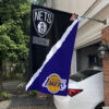Nets vs Lakers House Divided Flag, NBA House Divided Flag, NBA House Divided Flag