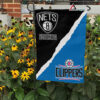 Nets vs Clippers House Divided Flag, NBA House Divided Flag 3 Nets vs Clippers House Divided Flag, NBA House Divided Flag, NBA House Divided Flag