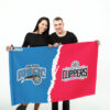 Magic vs Clippers House Divided Flag, NBA House Divided Flag 4 Magic vs Clippers House Divided Flag, NBA House Divided Flag