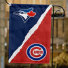 Blue Jays vs Cubs House Divided Flag, MLB House Divided Flag, MLB House Divided Flag