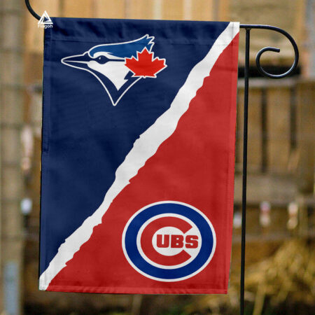 Blue Jays vs Cubs House Divided Flag, MLB House Divided Flag