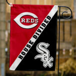 Reds vs White Sox House Divided Flag, MLB House Divided Flag