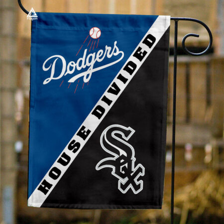Dodgers vs White Sox House Divided Flag, MLB House Divided Flag