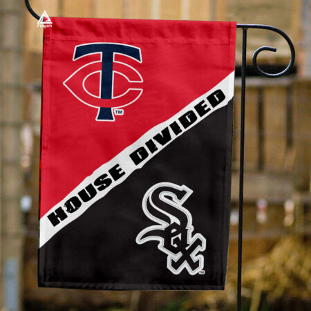 Twins vs White Sox House Divided Flag, MLB House Divided Flag