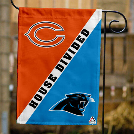Bears vs Panthers House Divided Flag, NFL House Divided Flag