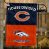 Bears vs Broncos House Divided Flag, NFL House Divided Flag, NFL House Divided Flag