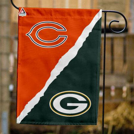 Bears vs Packers House Divided Flag, NFL House Divided Flag