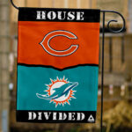 Bears vs Dolphins House Divided Flag, NFL House Divided Flag