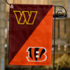 Commanders vs Bengals House Divided Flag, NFL House Divided Flag