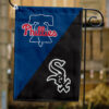 Phillies vs White Sox House Divided Flag, MLB House Divided Flag