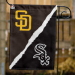 Padres vs White Sox House Divided Flag, MLB House Divided Flag