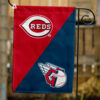 Reds vs Guardians House Divided Flag, MLB House Divided Flag