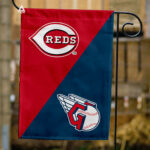 Reds vs Guardians House Divided Flag, MLB House Divided Flag