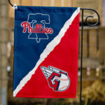 Phillies vs Guardians House Divided Flag, MLB House Divided Flag