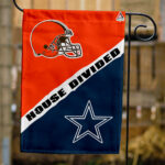 Browns vs Cowboys House Divided Flag, NFL House Divided Flag