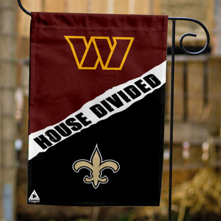 Commanders vs Saints House Divided Flag, NFL House Divided Flag