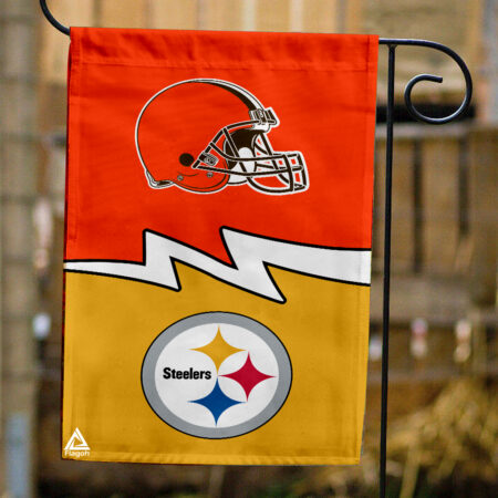 Browns vs Steelers House Divided Flag, NFL House Divided Flag