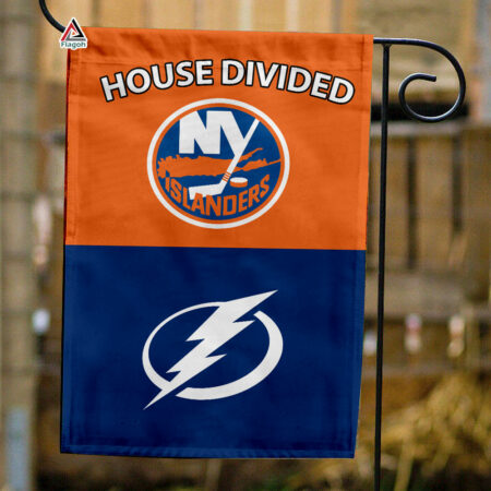 Islanders vs Lightning House Divided Flag, NHL House Divided Flag