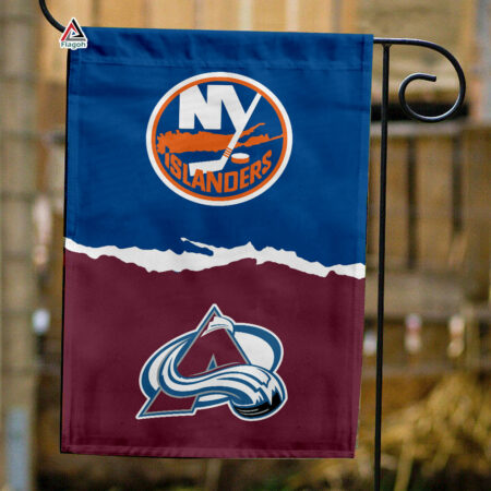 Islanders vs Avalanche House Divided Flag, NHL House Divided Flag