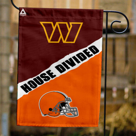 Commanders vs Browns House Divided Flag, NFL House Divided Flag