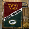 Commanders vs Packers House Divided Flag, NFL House Divided Flag, NFL House Divided Flag