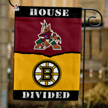 Coyotes vs Bruins House Divided Flag, NHL House Divided Flag