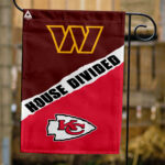 Commanders vs Chiefs House Divided Flag, NFL House Divided Flag