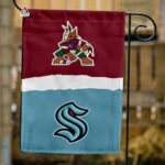 Coyotes vs Kraken House Divided Flag, NHL House Divided Flag