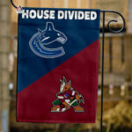 Canucks vs Coyotes House Divided Flag, NHL House Divided Flag