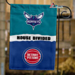 Hornets vs Pistons House Divided Flag, NBA House Divided Flag