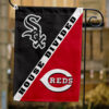 White Sox vs Reds House Divided Flag, MLB House Divided Flag, MLB House Divided Flag
