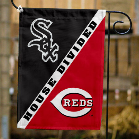White Sox vs Reds House Divided Flag, MLB House Divided Flag