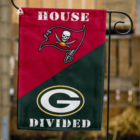 Buccaneers vs Packers House Divided Flag, NFL House Divided Flag